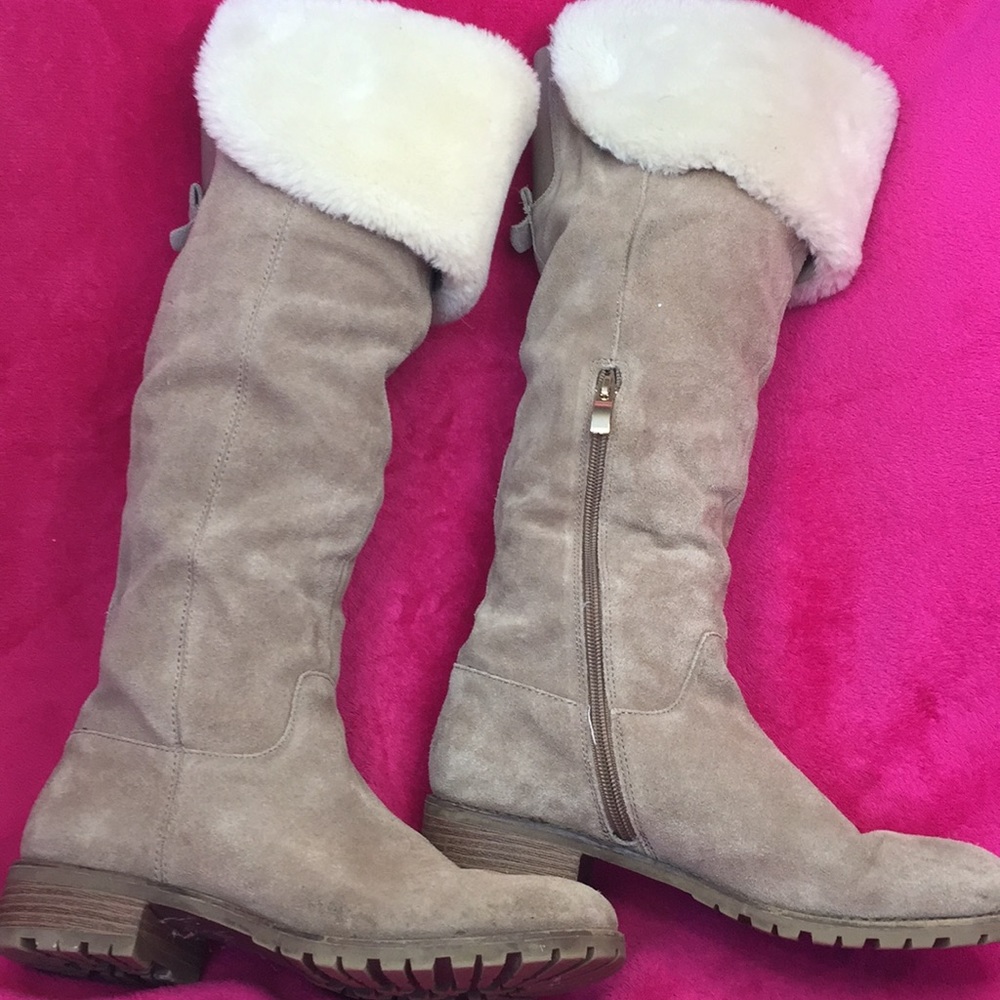 Bjorndal knee height tan suede boots super…